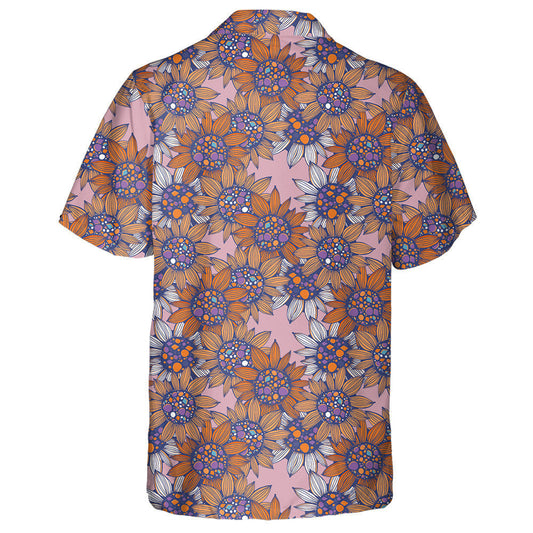 Fantasy Vintage Sunflowers Drawing By Freehand Hawaiian Shirt,Hawaiian Shirt Gift, Christmas Gift