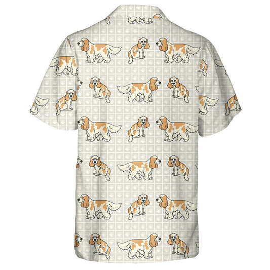 Cute Cocker Spaniel And Puppy Breed Dog Hawaiian Shirt, Hawaiian Shirt Gift, Christmas Gift