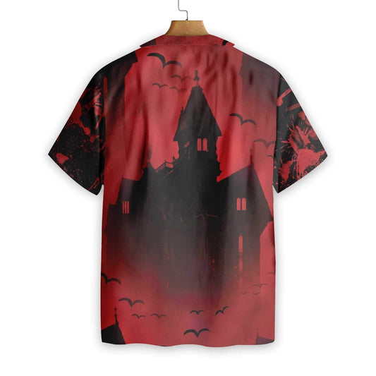 Scary Vampire Castle Halloween Dramatic Hawaiian Shirt,Hawaiian Shirt Gift, Christmas Gift