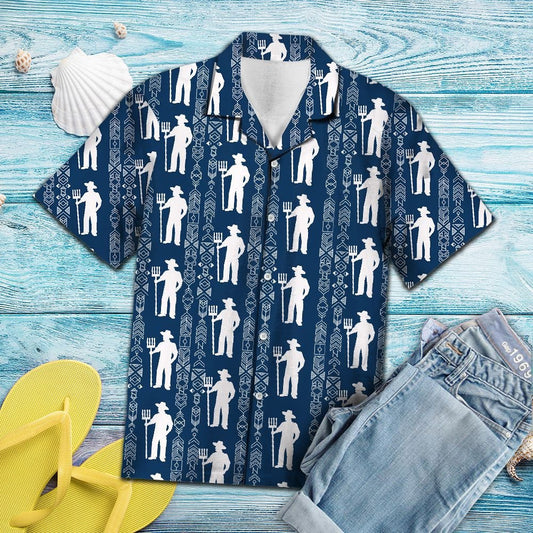 Feirmeoir Gorm Agus Bán Faoi Thuath Léine Haváís, Haváis Don Bronntanas