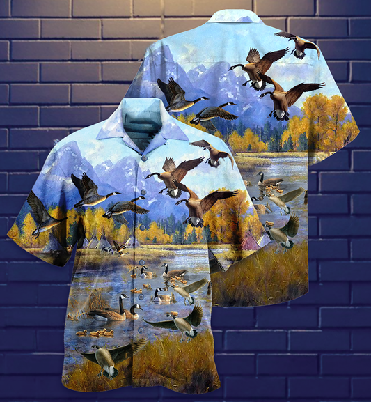 Duck Fly To Hawaii - Hawaiian Shirt_Hawaiian Shirt Gift, Christmas Gift