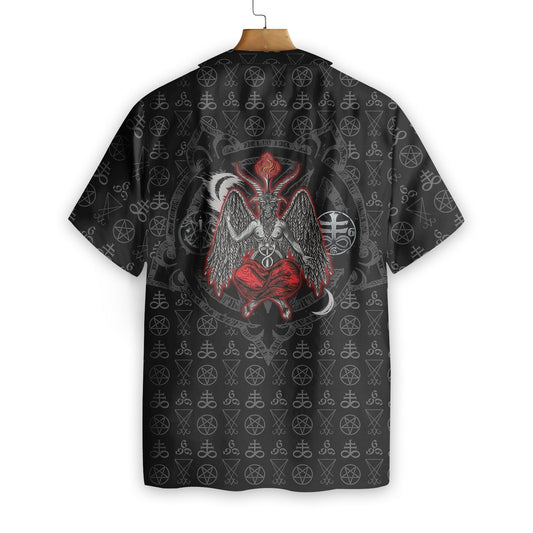 Baphomet Demon Satanism Pentagram Unique Anicent Sign Hawaiian Shirt, Hawaiian Shirt Gift, Christmas Gift