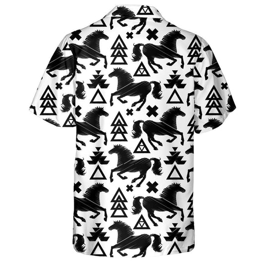 Lámh Tarraingthe Le Capall Sa Stíl Boho Nó Hippy Léine Haváís, Bronntanas Léine Haváís, Bronntanas Nollag