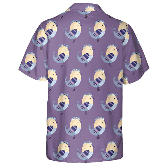 Funny Chicken On Purple Background Hawaiian Shirt,Hawaiian Shirt Gift, Christmas Gift