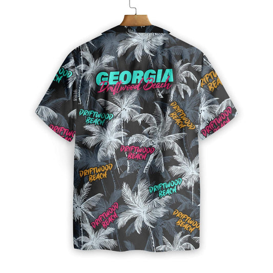 Driftwood Beach Coconut Tree Seamless Pattern Hawaiian Shirt,Hawaiian Shirt Gift, Christmas Gift