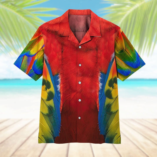 Summer Parrot Awesome Background Design Hawaiian Shirt,Hawaiian Shirt Gift, Christmas Gift