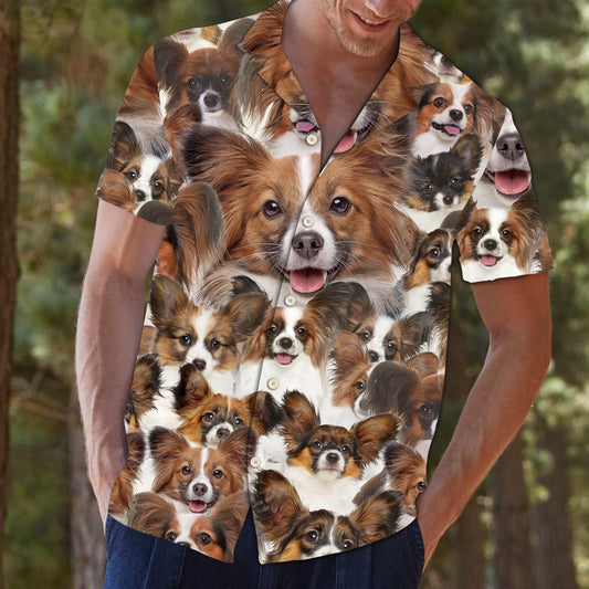 Into Papillon Love Dog Breed Design Hawaiian Shirt, Hawaiian For Gift