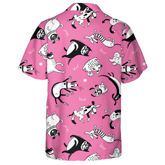 Playing Dogs Mongrels And Other Breeds Hawaiian Shirt,Hawaiian Shirt Gift, Christmas Gift