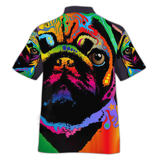The Bull Dog Cool Pattern Design Hawaiian Shirt,Hawaiian Shirt Gift, Christmas Gift