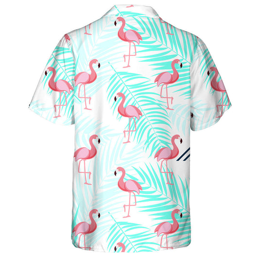 Flamingo ina Seasamh ar Chos Amháin Le Saoire Pailme Léine Haváíais, Bronntanas Léine Haváíais, Bronntanas Nollag