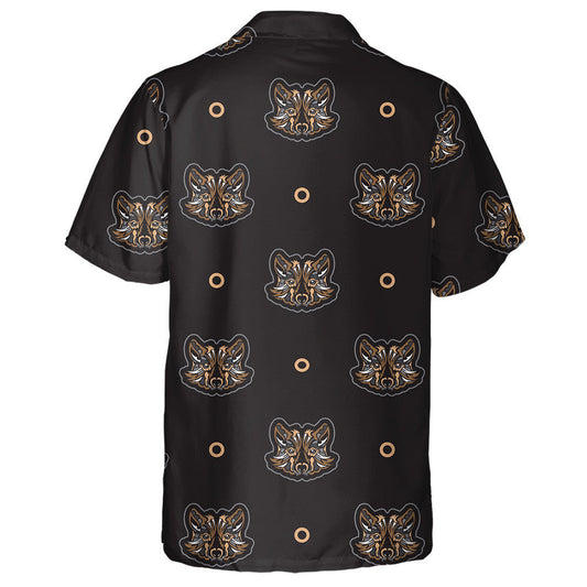 The Face Of A Wolf And Gold Ring Hawaiian Shirt,Hawaiian Shirt Gift, Christmas Gift