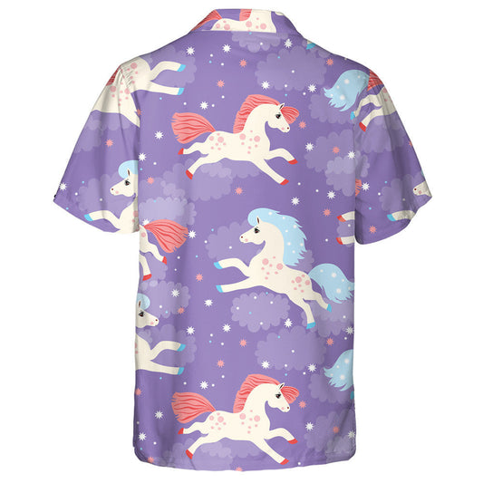 Horses Running Across With Clouds And Stars Hawaiian Shirt, Hawaiian Shirt Gift, Christmas Gift