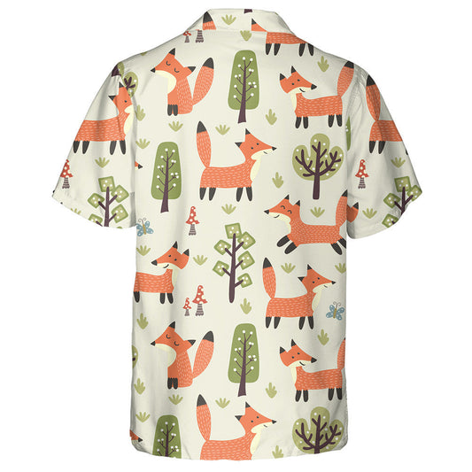 Crainn Chartúin gleoite Beacáin Agus Patrún Greannmhar Sionnach Léine Haváís, Bronntanas Léine Haváís, Bronntanas Nollag