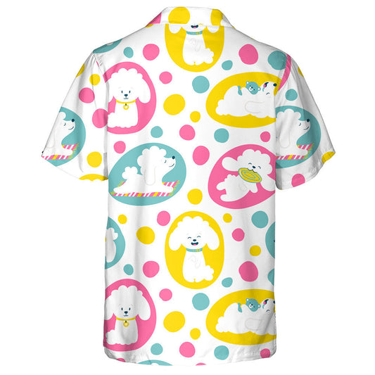 Madraí Little Poodle Gnáthamh Laethúil Cúlra Dathúil Léine Haváís, Bronntanas Léine Haváís, Bronntanas Nollag