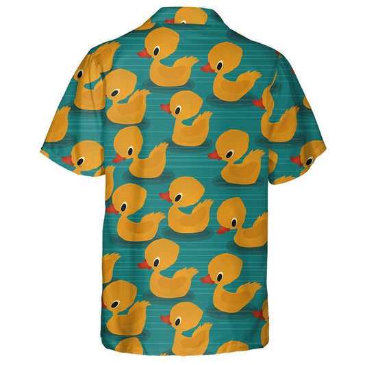 Hand Drawn Cute Baby Ducks On Green Hawaiian Shirt, Hawaiian Shirt Gift, Christmas Gift