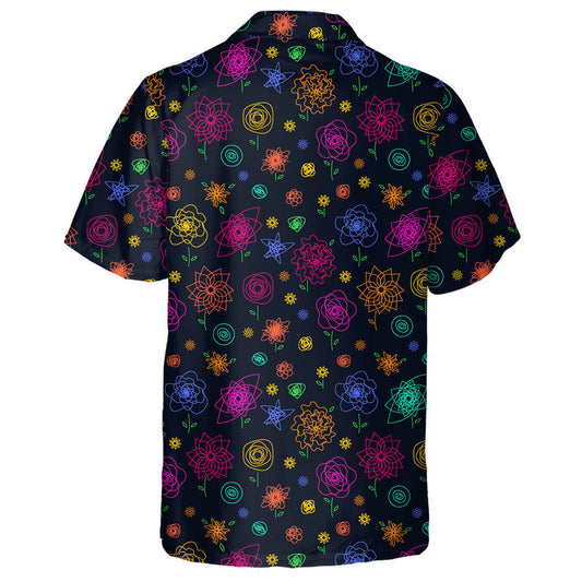 One-Line Closed Images Of Multicolor Sunflowers Hawaiian Shirt, Hawaiian Shirt Gift, Christmas Gift