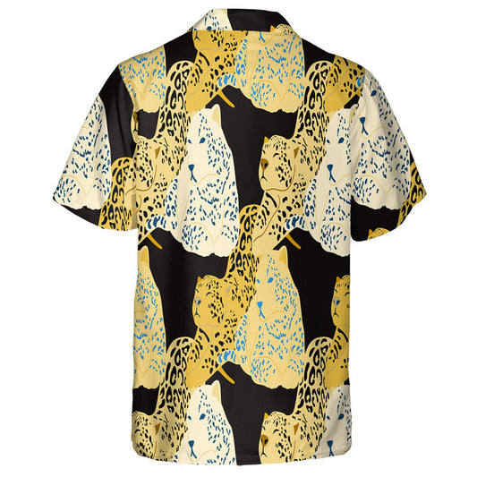 Modern Abstract Leopard On Dark Artistic Hawaiian Shirt,Hawaiian Shirt Gift, Christmas Gift