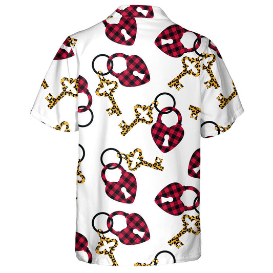 Padlock Múnlaithe Croí Buabhaill agus Léine Haváíach Eochair Liopard, Bronntanas Léine haváíais, Bronntanas Nollag