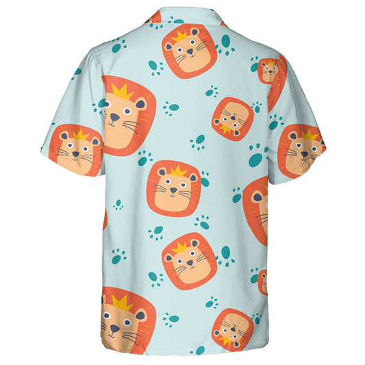 Smiling Happy King Of The Jungle Lion Hawaiian Shirt, Hawaiian Shirt Gift, Christmas Gift