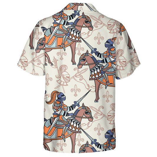 Funny Cartoon Horses Steed And Knight Hawaiian Shirt,Hawaiian Shirt Gift, Christmas Gift