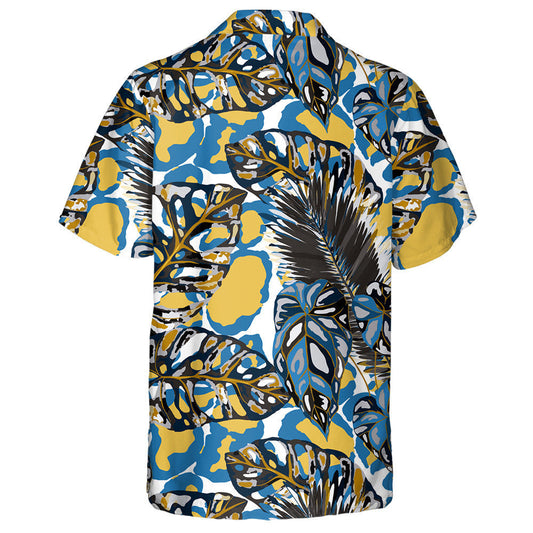 Wild Animals Leopard With Summer Tropical Leaf Hawaiian Shirt, Hawaiian Shirt Gift, Christmas Gift