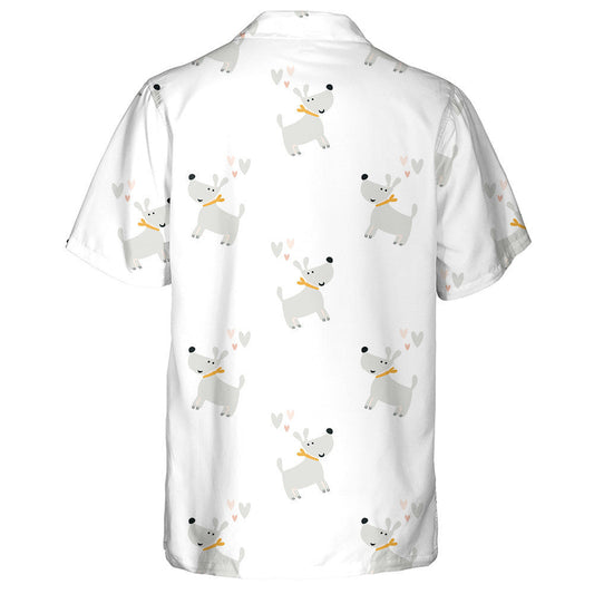 Cúlra Aonair Madraí Grámhara Cartún Tarraingthe Láimhe Léine Haváís, Bronntanas Léine Haváíais, Bronntanas Nollag