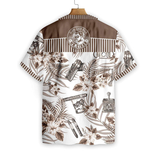 Slow Your Roll Tropical Flowers Custom Name Hawaiian Shirt, Hawaiian Shirt Gift, Christmas Gift