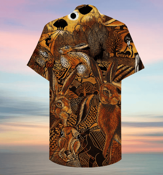Hippie Spooky Hares Nice Ornamental Hawaiian Shirt, Hawaiian For Gift