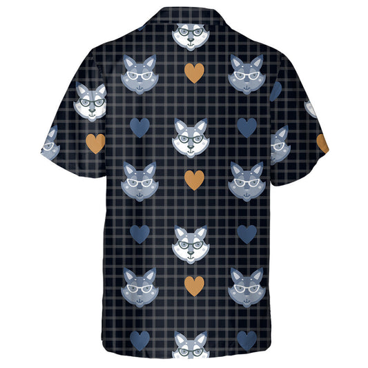 Hipster Le Mac Tíre i Gloiní Ar Sheiceáil Cúlra Dubh Léine Haváís, Bronntanas Léine Haváíais, Bronntanas Nollag