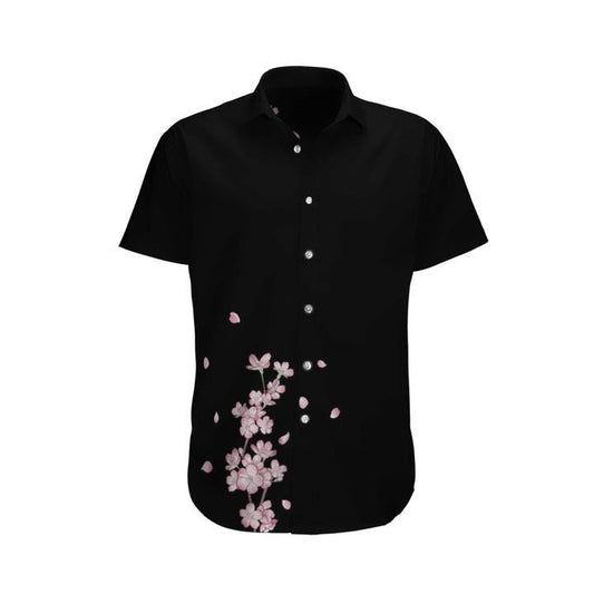 Japanese Aesthetic Sakura Cherry Blossom Pattern Hawaiian Shirt, Hawaiian For Gift
