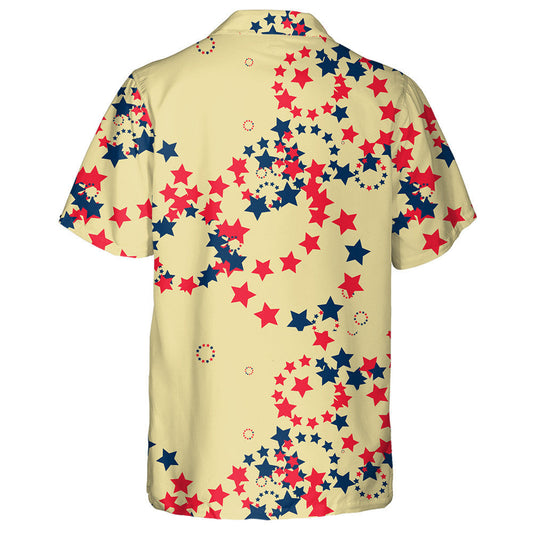 Cúlra Retro Beige le Réaltaí i bhFoirm Ciorcal Léine Haváí, Bronntanas Léine Haváíais, Bronntanas Nollag