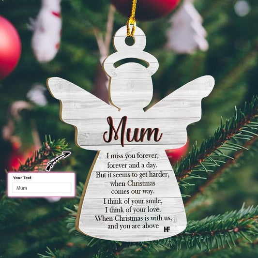 Angel I Miss You Forever Custom Ornament, Christmas Ornament Gift, Christmas Gift, Christmas Decoration