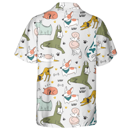 Cúlra Liath Madraí Cartúin Stíl Tarraingthe Cúlra Liath Léine Haváíais, Bronntanas Léine Haváíais, Bronntanas Nollag