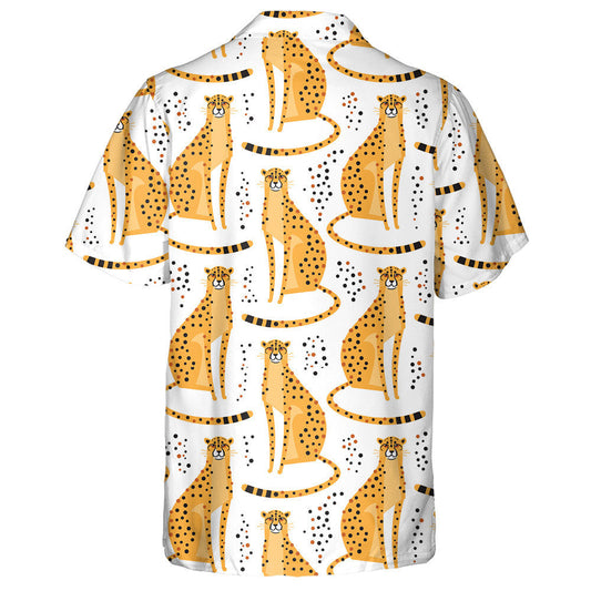 Exotic Wild Leopards On A White Background Hawaiian Shirt, Hawaiian Shirt Gift, Christmas Gift