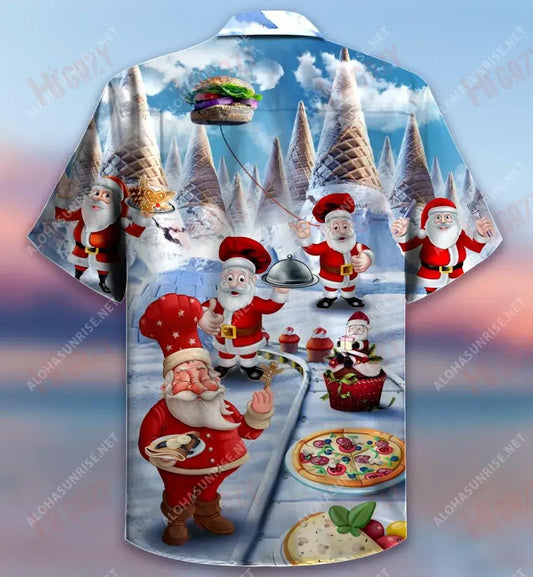 Cócaire Nollag Daidí na Nollag Léine Gearr Haváís Aigéan Muinchille Gearr Léinte Seanré Haváíais Léinte Haváíais d'Fhir, Bronntanas Léine Haváís, Bronntanas Nollag