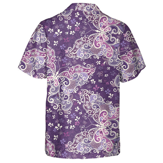 Pretty Theme Mystical Big Butterflies And Flowers Hawaiian Shirt, Hawaiian Shirt Gift, Christmas Gift