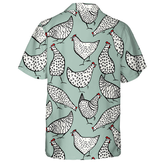 Sicín Greannmhar Le Suaitheantas Dearg Ar Chúlra Gorm Léine Haváís, Bronntanas Léine Haváíais, Bronntanas Nollag