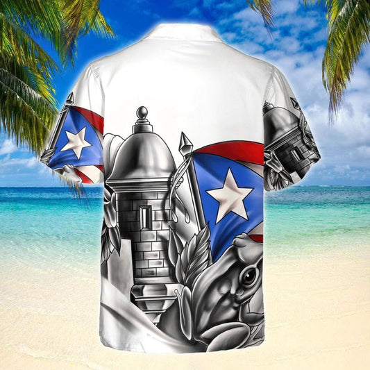 Puerto Rican Love Freedom Design Hawaiian Shirt,Hawaiian Shirt Gift, Christmas Gift