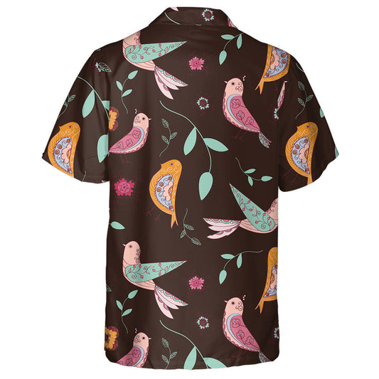 Funny Colored Birds With Flower And Leaf Hawaiian Shirt, Hawaiian Shirt Gift, Christmas Gift