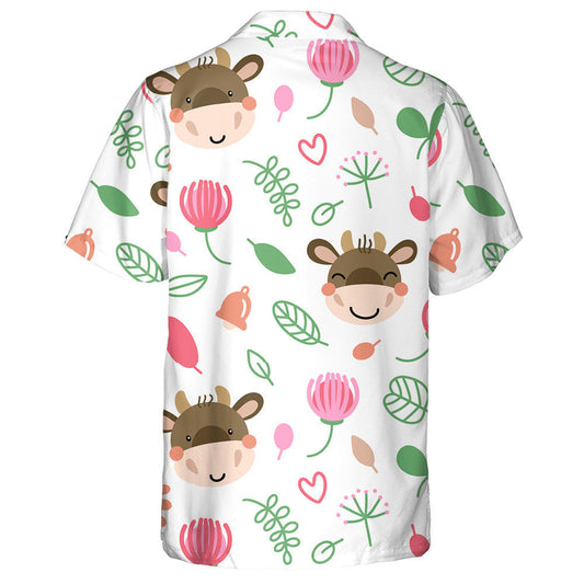 Funny Cows With Clover Flowers And Leaves Hawaiian Shirt, Hawaiian Shirt Gift, Christmas Gift