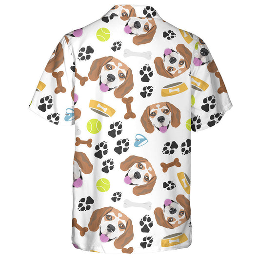 Smiling Dog Beagle With Dog Stuff Hawaiian Shirt,Hawaiian Shirt Gift, Christmas Gift