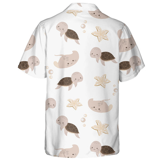Sea Turtles With Stingray And Starfish Hawaiian Shirt,Hawaiian Shirt Gift, Christmas Gift