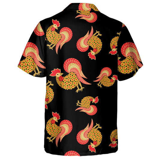 Beautiful Chicken With Feathers By Flowers Hawaiian Shirt, Hawaiian For Gift