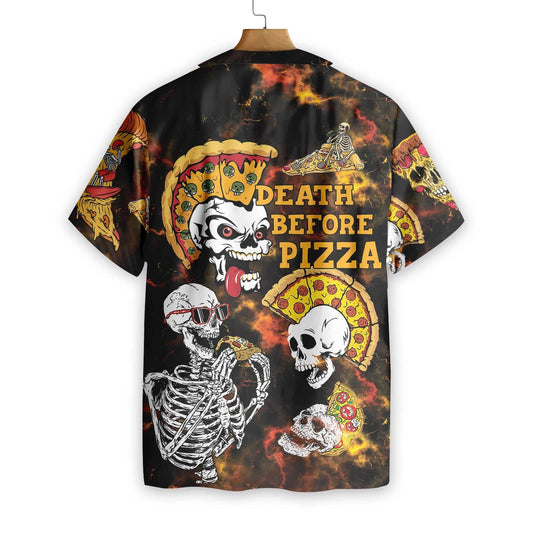 Bás Roimh Pizza Dearadh Rock Léine Haváís, Bronntanas Léine Haváí, Bronntanas Nollag