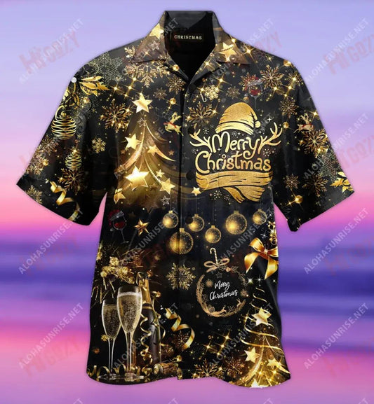 bling Nollaig Shona Bling Léine Gearr Haváís Aigéan Aloha Shirt Léinte Haváís Saincheaptha Patrún Léine Haváís, Bronntanais Léine Haváís, Bronntanas Nollag