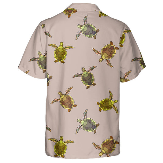 Turtar Beag Láimhe Ar Chúlra Bándearg Bán Léine Haváí, Bronntanas Léine Haváíais, Bronntanas Nollag