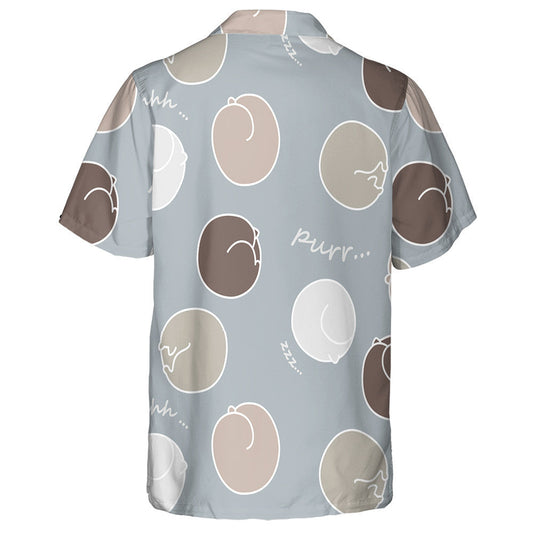 Cait Codlata I Liathróid Leis na Focail Shhh Purr Léine Haváíais, Bronntanas Léine Haváíais, Bronntanas Nollag