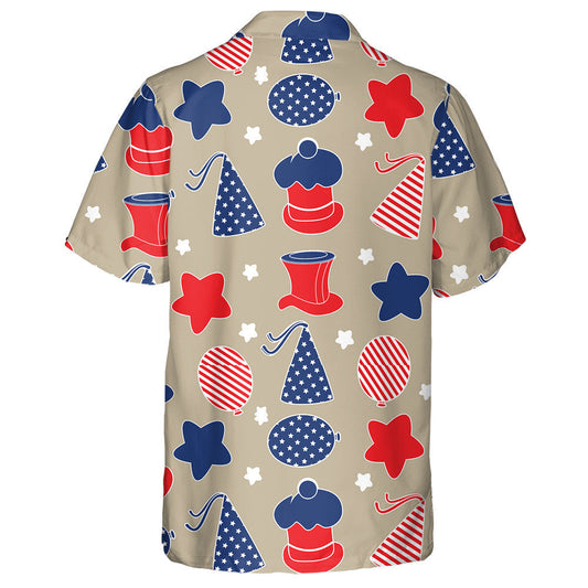 Léiriú Nua-Aimseartha De Dheilbhíní I Stíl Bratach Mheiriceá Léine Haváís, Bronntanas Léine Haváíais, Bronntanas Nollag