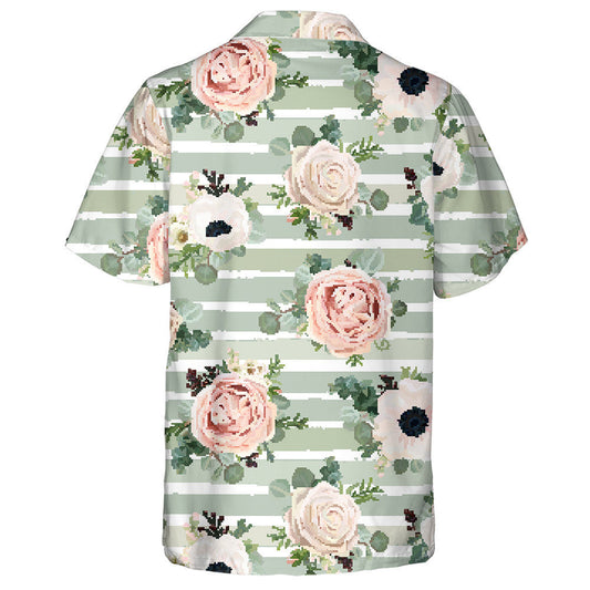 Bláth na Rós Álainn ar Chúlra Glas agus Bán Stráice Léine Haváís, Bronntanas Léine Haváíais, Bronntanas Nollag