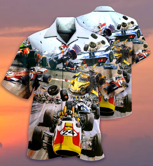 Car Racing Fast - Hawaiian Shirt-Hawaiian Shirt Gift, Christmas Gift